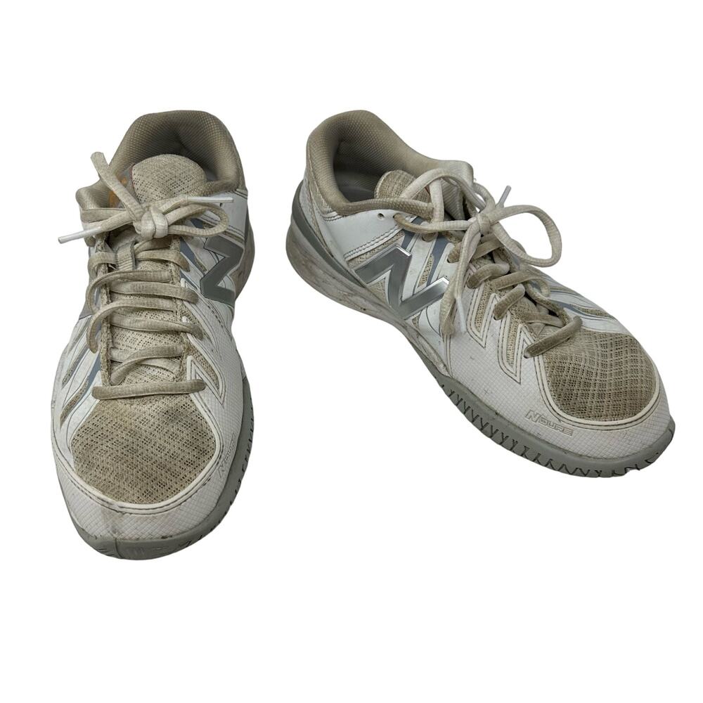 New Balance Size 7‎ Sneakers White Gray Lace Up Running Jogging Exercise Gym
